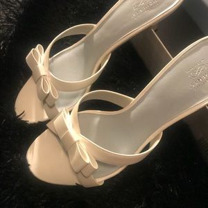 White Lela Rose Sandal with heel